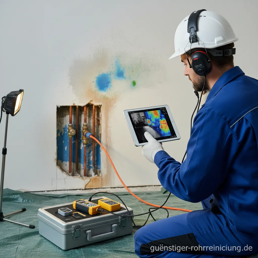 Spezialist bei der professionellen Rohrbruchortung mit einem Endoskop